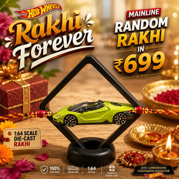 Die-Cast Random Hot Wheels Rakhi ₹699 – Mainline 1:64 Scale Collectible