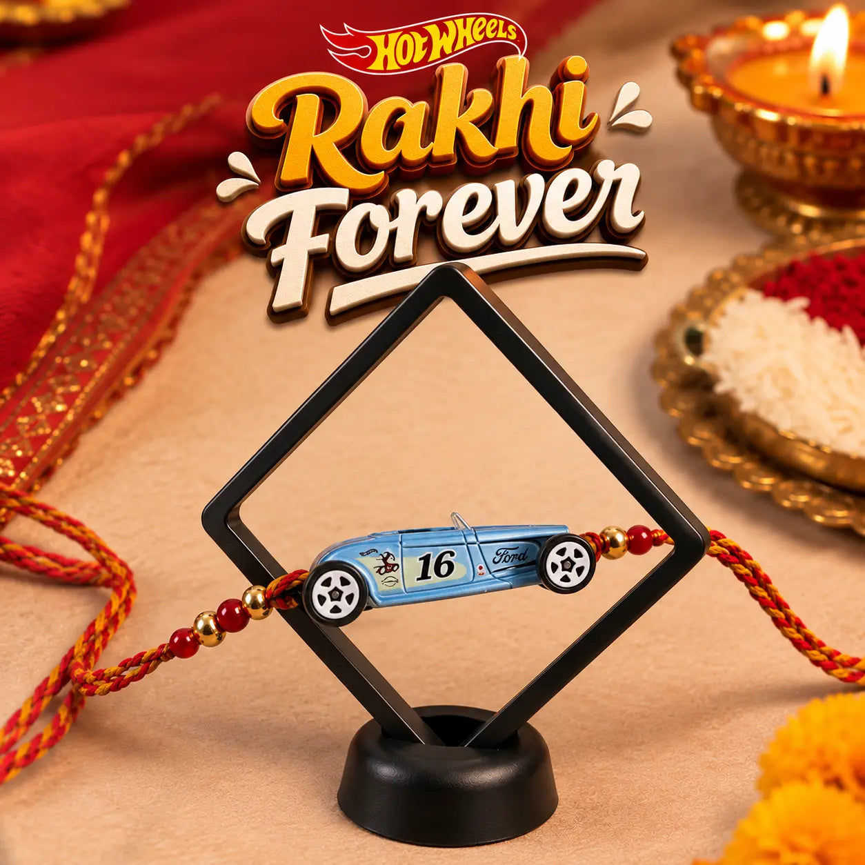 Die-Cast Random Hot Wheels Rakhi ₹399 – 1:64 Scale Collectible Car Gift