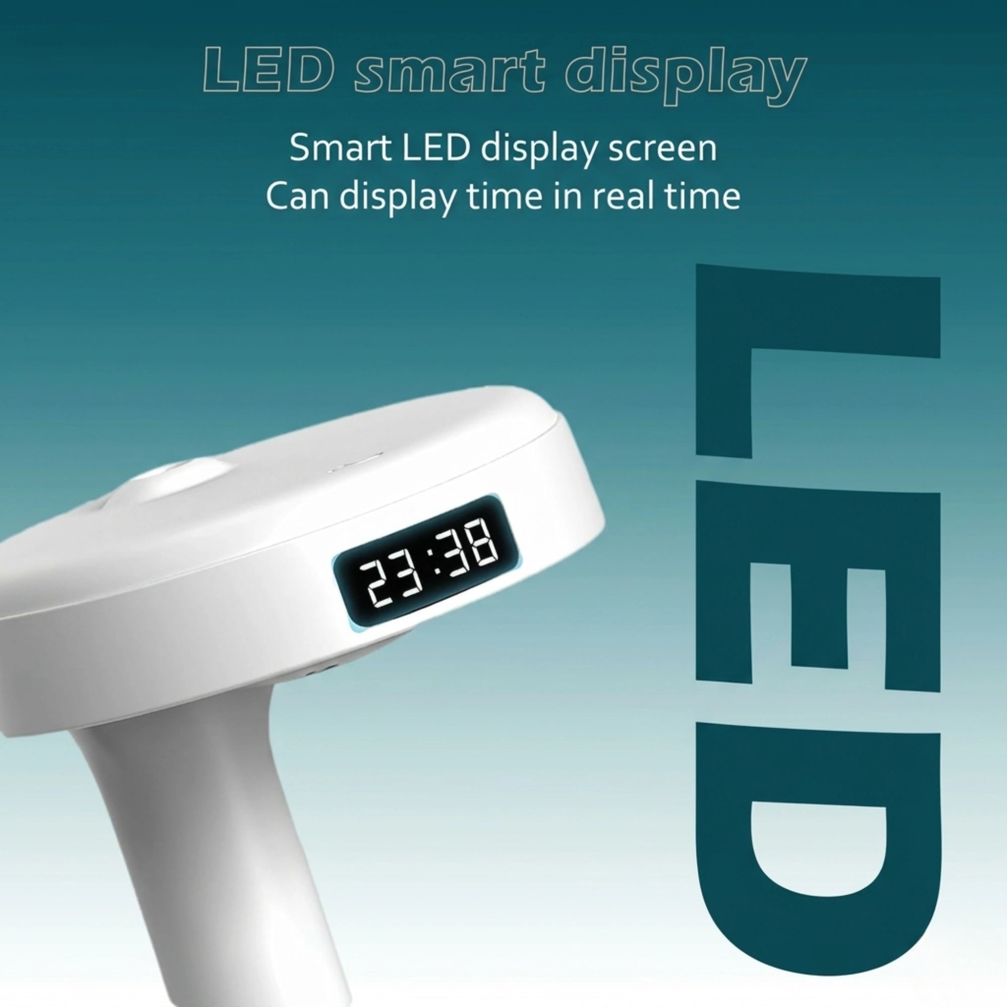Anti-Gravity Humidifier with LED Light, Digital Clock Display & Ultrasonic Mist Technology
