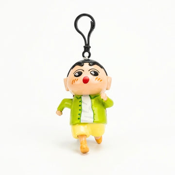 Shinchan String-Pull Keychain - Fun 3D Retractable Cartoon Toy for Bags, Keys and Gifting