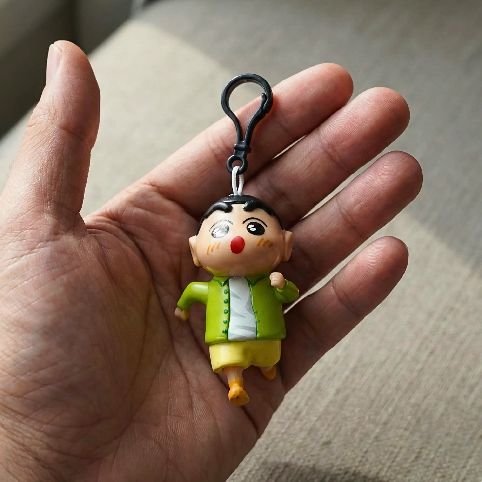 Shinchan String-Pull Keychain - Fun 3D Retractable Cartoon Toy for Bags, Keys and Gifting