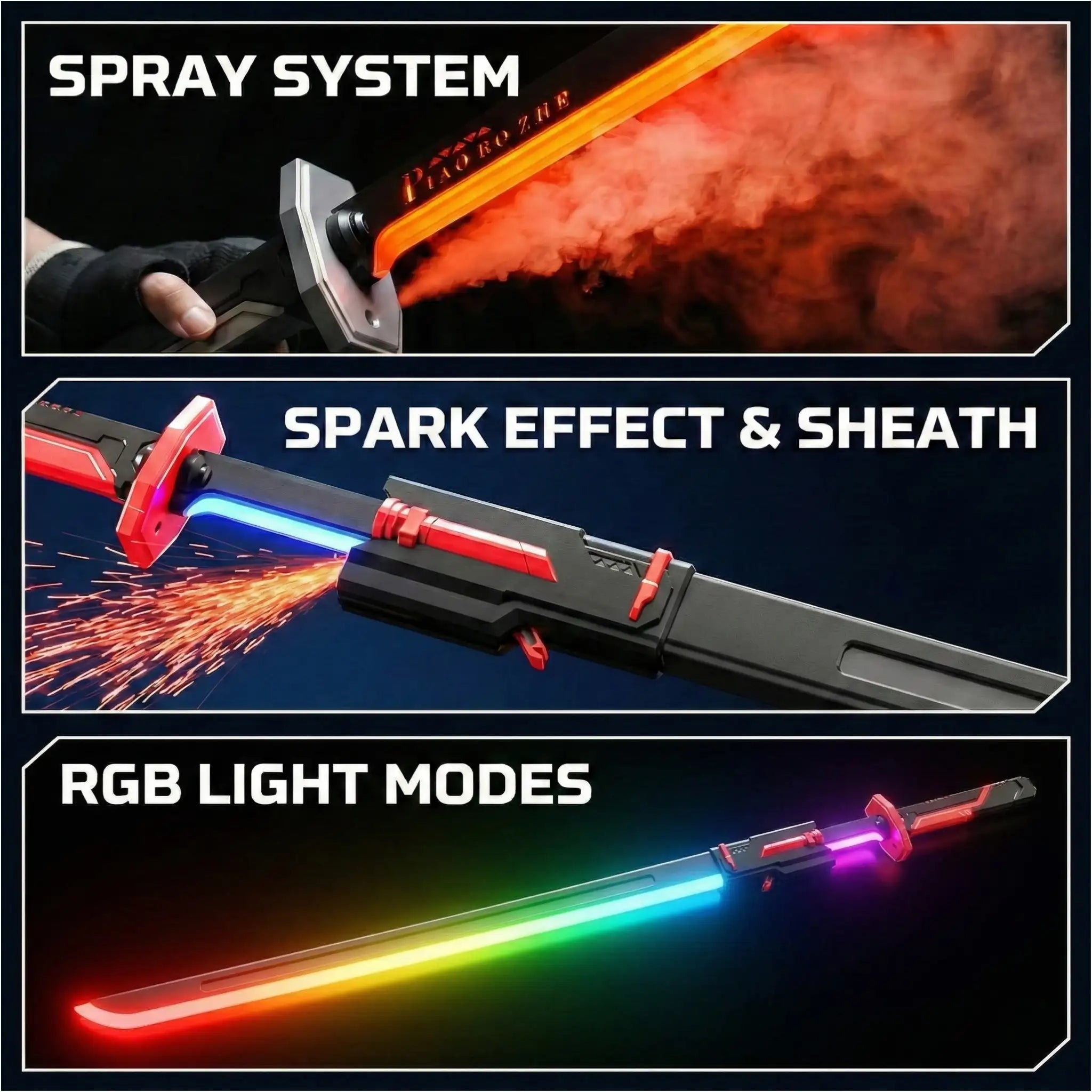 Light-Up Spark Action Sword Toy with LED Lights & Glowing Effects | Battle Sword Toy for Kids