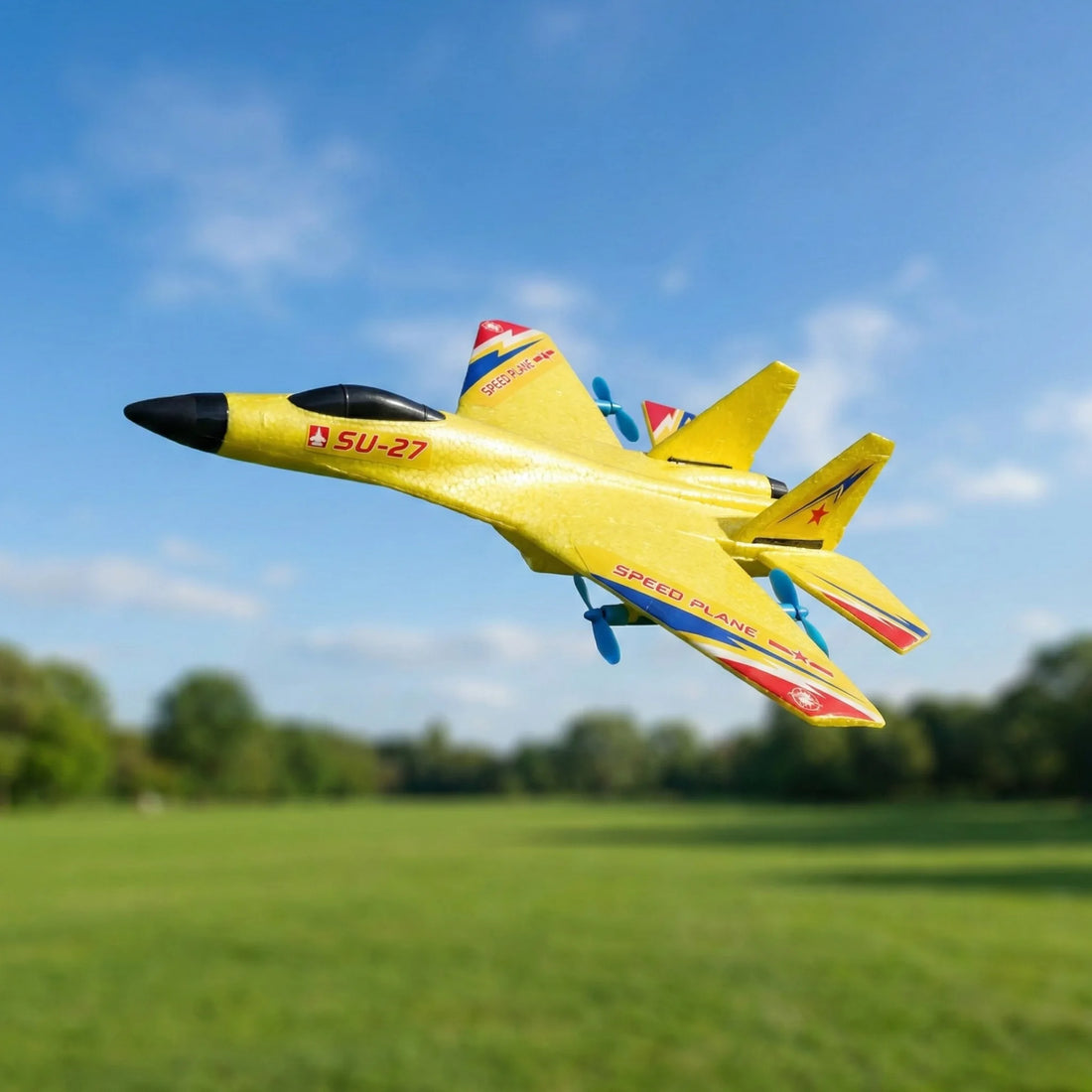 RC Fighter Jet Airplane Toy with LED Lights, Gravity Sensing & 360° Stunt Flips | Foam RC Plane