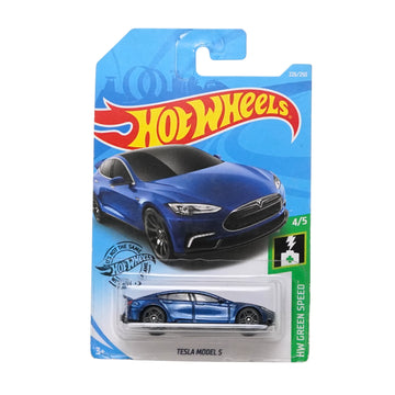 Hot Wheels Tesla Model S 1:64 Die-Cast Electric Sedan Collectible Car