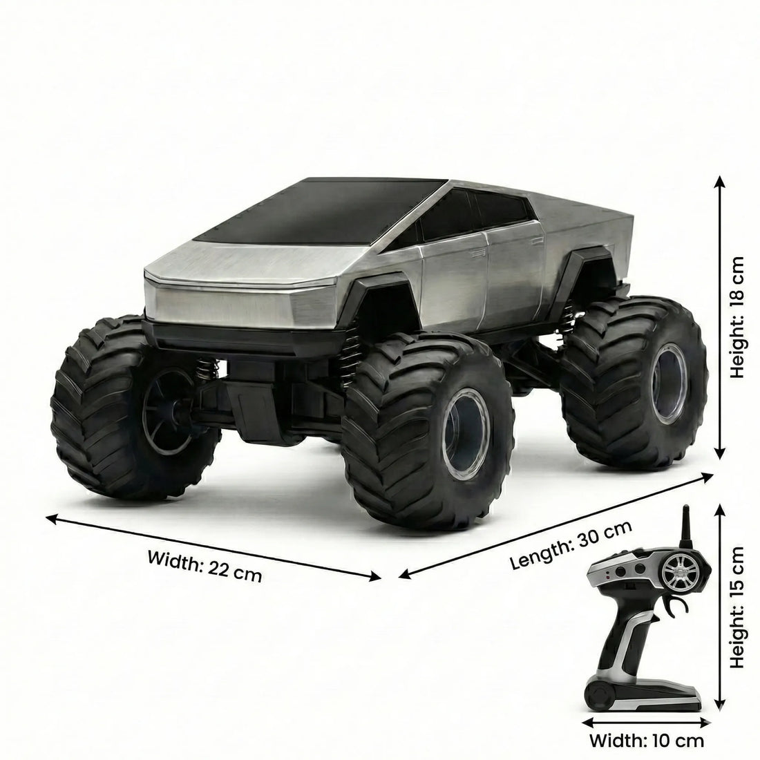 Tesla Truck Toy with Camera & Joystick Control | Monster Truck Tyres, Smartphone App Live View & Recording