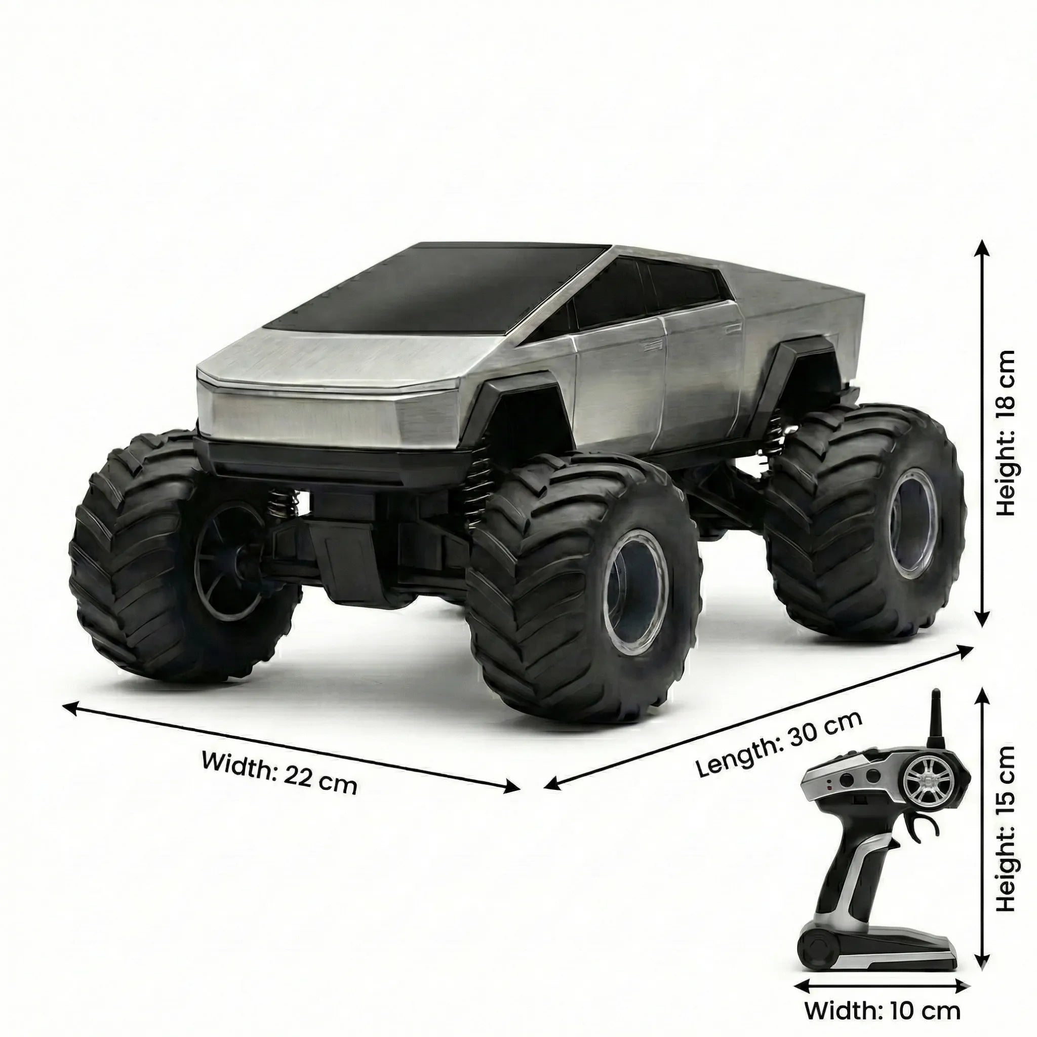 Tesla Truck Toy with Camera & Joystick Control | Monster Truck Tyres, Smartphone App Live View & Recording