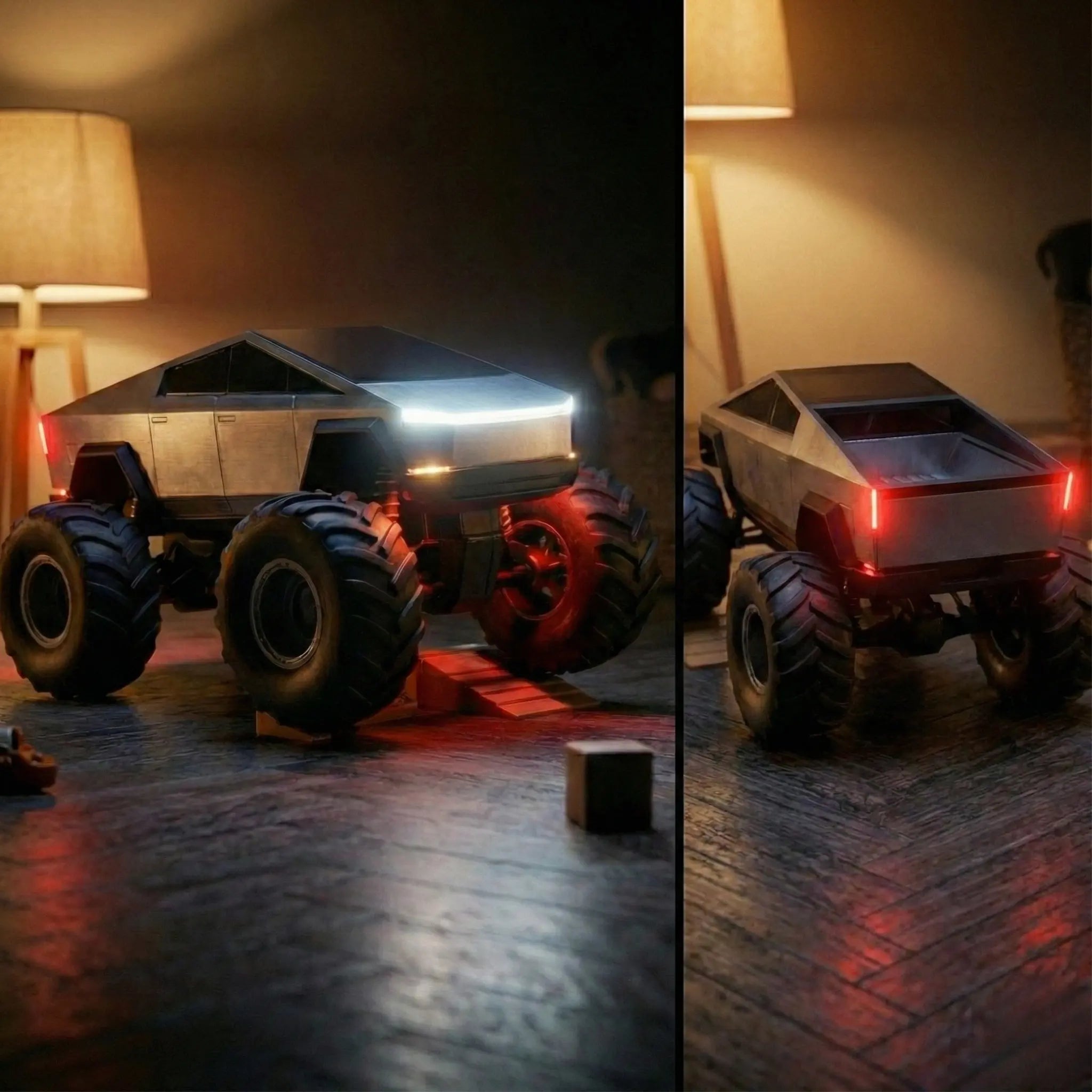 Tesla Truck Toy with Camera & Joystick Control | Monster Truck Tyres, Smartphone App Live View & Recording