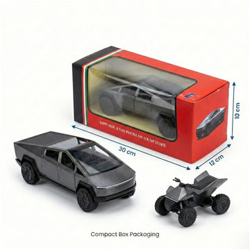 Tesla Die-Cast Model Car with Alloy Metal Body | Pull-Back Toy Vehicle for Kids & Collectors