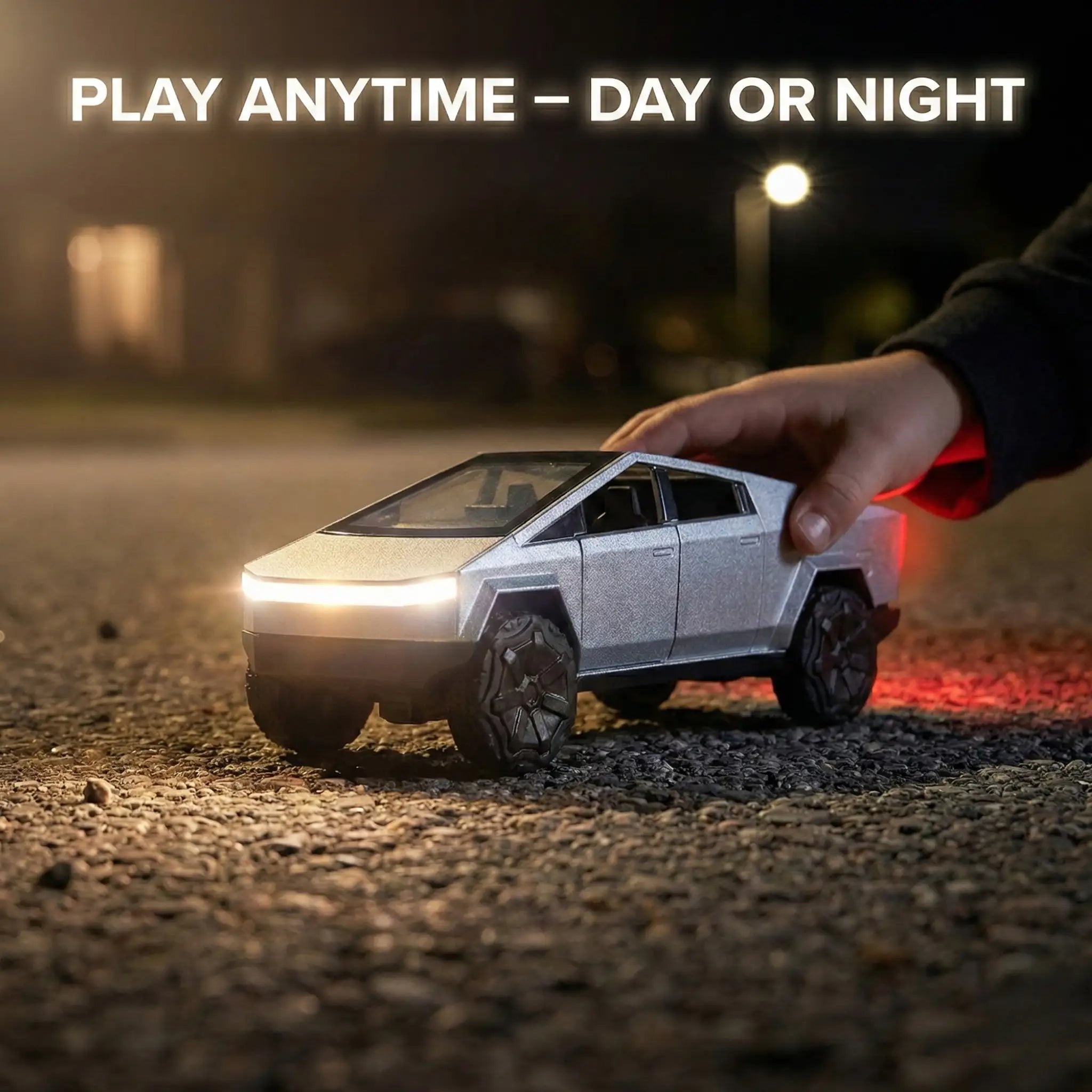 Tesla Cybertruck 1:32 Die-Cast Model Car with Alloy Body, Openable Doors