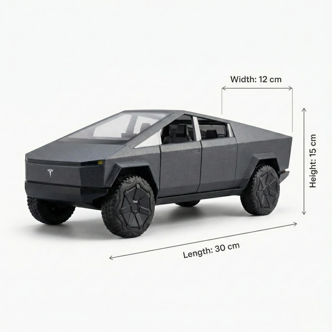 Tesla Cybertruck 1:32 Die-Cast Model Car with Alloy Body, Openable Doors