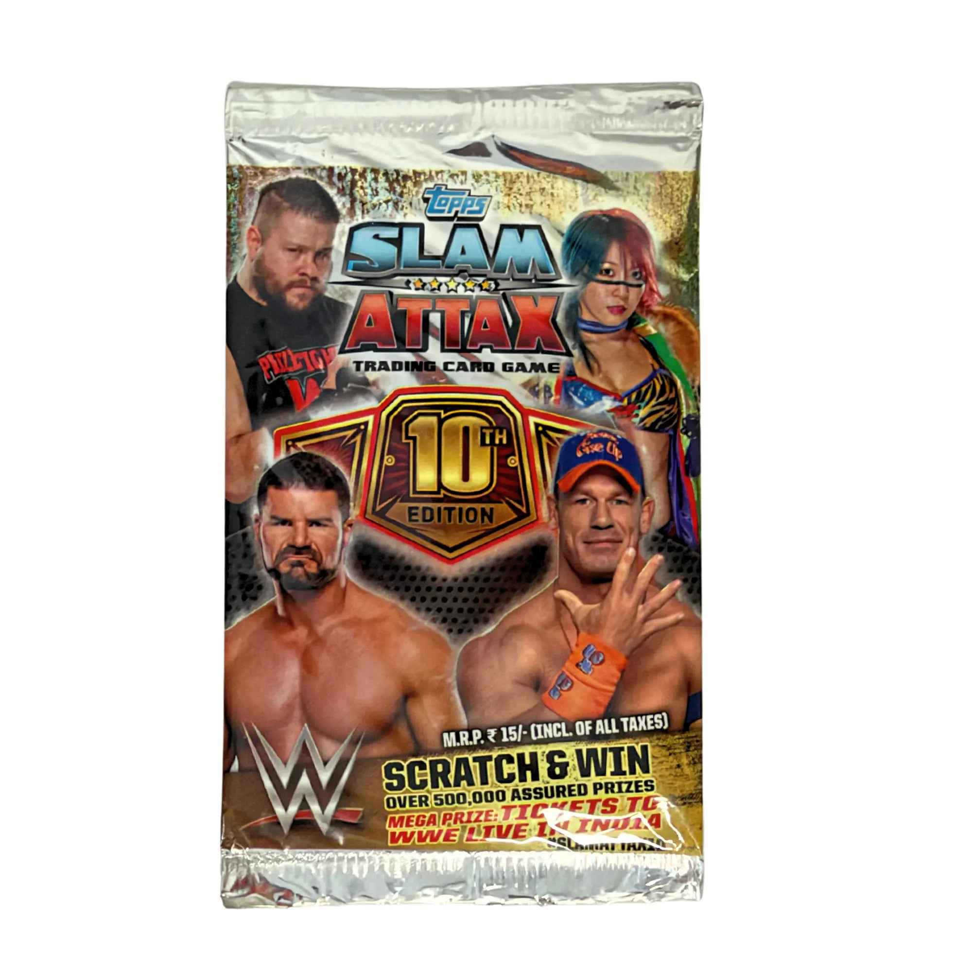 Topps WWE Slam Attax 10th Edition Trading Card Booster Pack – 5 Cards