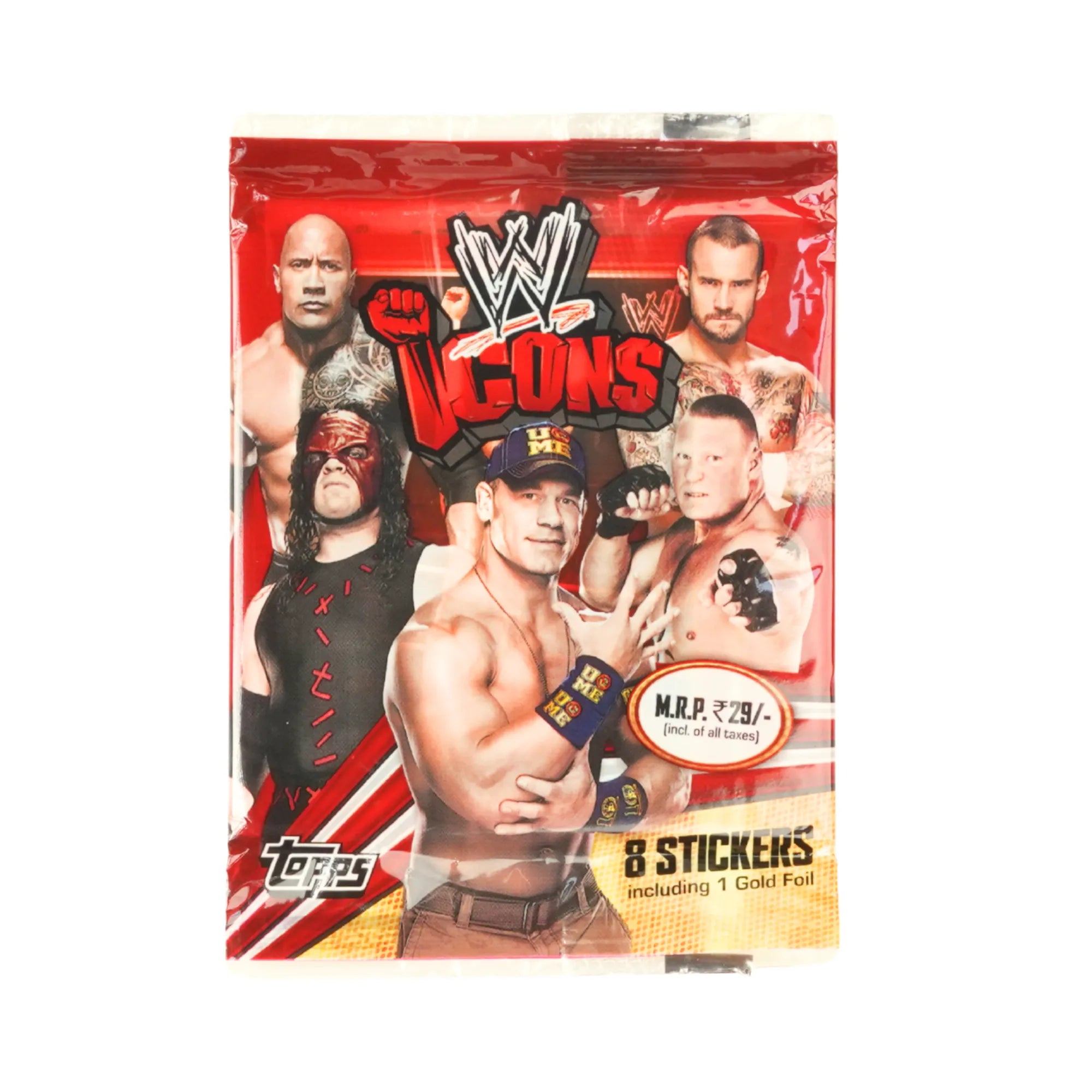 WWE Icons Sticker Pack – 8 Stickers + 1 Gold Foil
