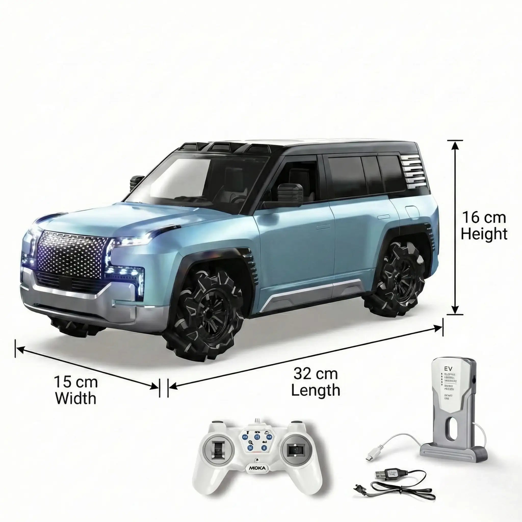 Wonder Digital Moka U8 High-Speed RC Car — Rechargeable 2.4 GHz Electric Racing Toy for Kids