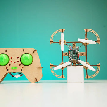 DIY Wooden Camera Drone Kit - Buildable RC Quadcopter with Altitude Hold & 3D Flip