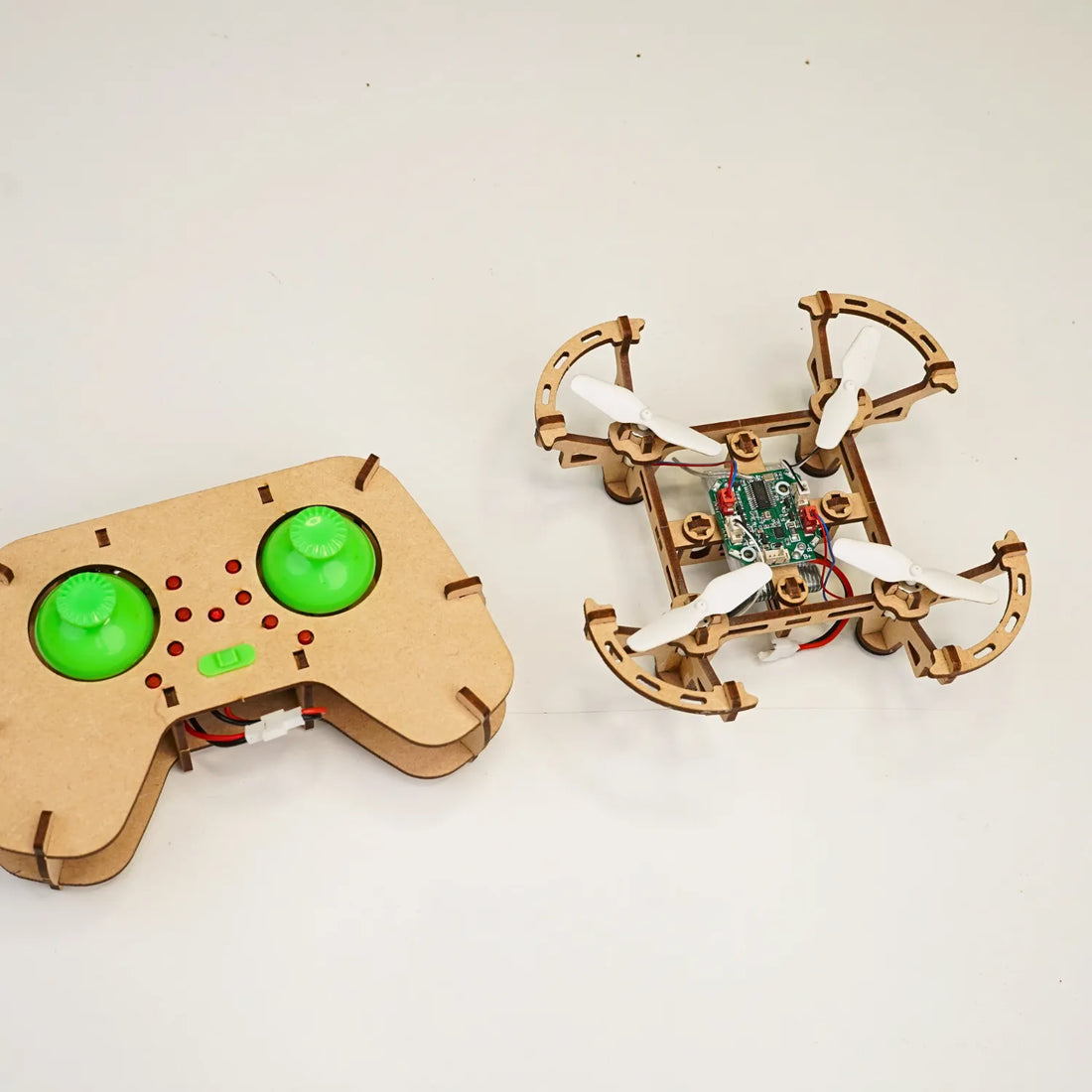 DIY Wooden Camera Drone Kit - Buildable RC Quadcopter with Altitude Hold & 3D Flip