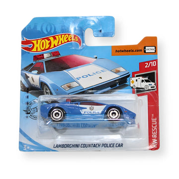 [Imported] Lamborghini Countach Police Car 1:64 Die-Cast - Short Card