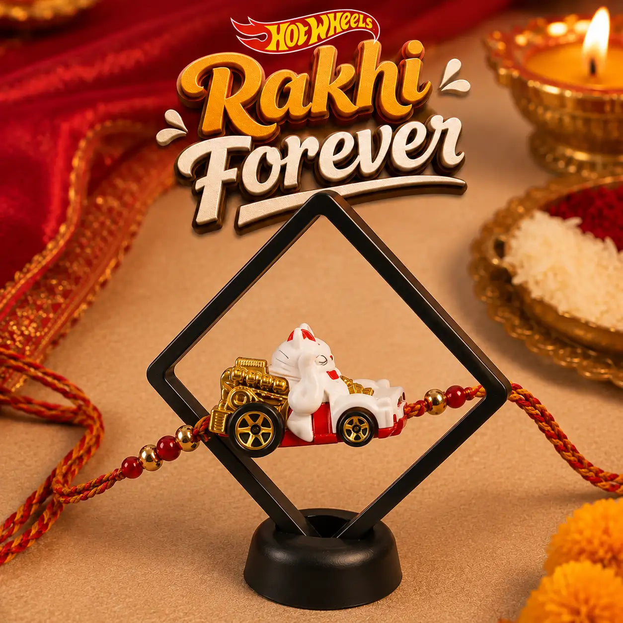 Die-Cast Random Hot Wheels Rakhi ₹399 – 1:64 Scale Collectible Car Gift